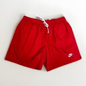 Nike Mens Swim Trunks Size Large Red Mesh Lined Board Shorts Drawstring